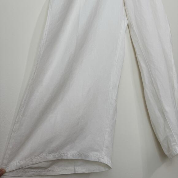 NWT Lane Bryant Linen Blend Wide Leg Pants Plus Size 26/28 White Drawstrings - Picture 5 of 13